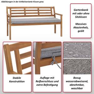 Gartenbank N47 Braun - Holzart/Dekor - Holz teilmassiv - 145 x 82 x 59 cm