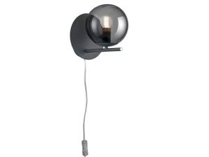 LED Wandlampe mit Schalter Glas Grau Anthrazit - Schwarz - Glas Grau