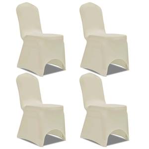 Housse de chaise(lot de 4) 299451-1 Blanc crème