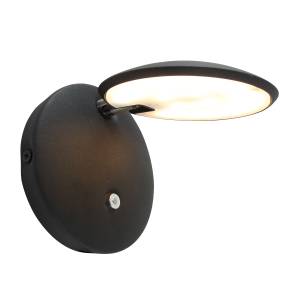 Bougeoir Zenith LED Fer / Plexiglas - 1 ampoule - Noir