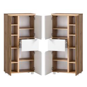 Badmöbel Set VASTO-WHITE (6-tlg.) Braun - Holzwerkstoff - 105 x 200 x 47 cm