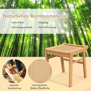 Schminkhocker aus Bambus Braun - Bambus - 40 x 43 x 38 cm