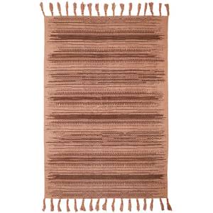 Kinderteppich LOOMY Braun - Pink - Naturfaser - Textil - 100 x 5 x 150 cm