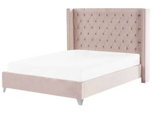 Doppelbett LUBBON Pink - Silber - 209 x 142 x 215 cm