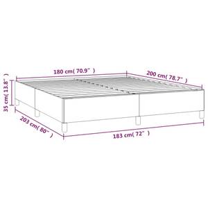 Bettgestell 3016038-5 Braun - Dunkelbraun - Breite: 183 cm