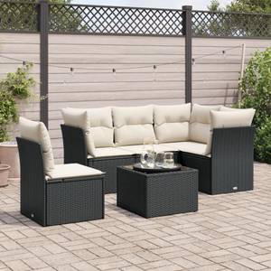 Gartensitzgruppe K6860(6-tlg) Schwarz - Massivholz - 69 x 62 x 62 cm