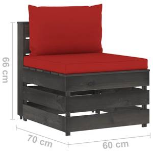 Garten-Lounge-Set Rot - Massivholz - Holzart/Dekor - 70 x 66 x 69 cm