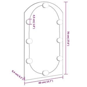 Miroir avec lumière led 3012373-3 40 x 70 cm