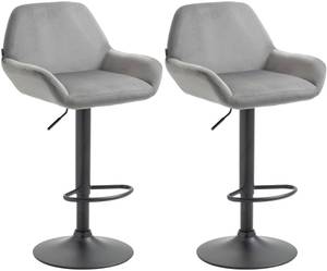 Tabouret de bar Braga Lot de 2 Gris