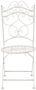 Chaises de jardin Indra Lot de 2 Blanc crème