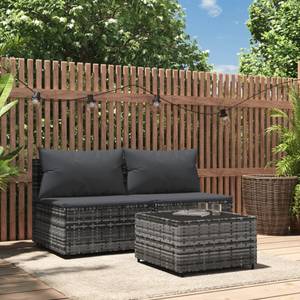 Salon de jardin 3029630-3 (lot de 3) Gris