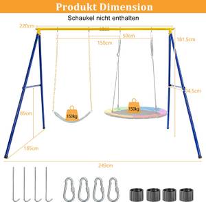 Doppelschaukel NP10525 Höhe: 182 cm