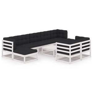 Salon de jardin (lot de 10) 3009744-1 Anthracite - Blanc