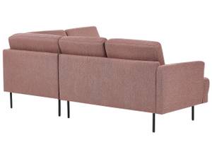 Ecksofa BREDA Schwarz - Braun - Pink - 210 x 75 x 200 cm