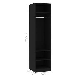 Kleiderschrank 298537 Schwarz - Breite: 50 cm