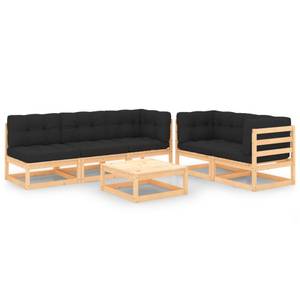 Garten-Lounge-Set (6-teilig) 3083793 Anthrazit - Holz