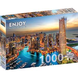 Puzzle Dubai Marina bei Nacht Papier - 24 x 5 x 34 cm