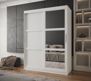 ARMOIRE À PORTES COULISSANTES MIROR Largeur : 150 cm - Argenté