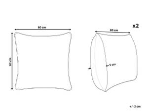 Kopfkissen 2er Set ERRIGAL 80 x 5 x 80 cm - Anzahl Teile im Set: 2