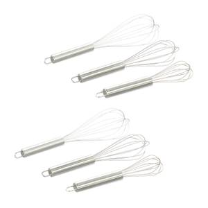 Lot de 6 fouets de cuisine en inox Argenté - Métal - 7 x 30 x 7 cm