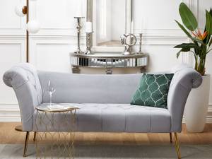 Chaiselongue NANTILLY Gold - Grau - Hellgrau