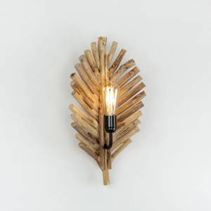 Wandlampe RANONG Braun - Holzwerkstoff - 26 x 47 x 14 cm