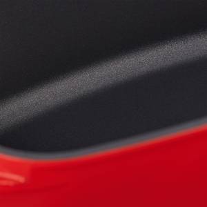 Rôtissoire  avec couvercle rouge Rouge - Verre - Métal - 40 x 15 x 23 cm