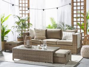 Lounge Set BELLUNO 4-tlg Braun - Silber