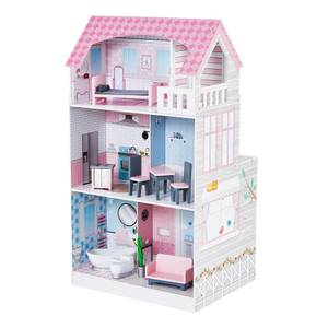2-in-1-Puppenhaus-Spiel Küche TD-12515P Pink - Massivholz - 48 x 108 x 60 cm