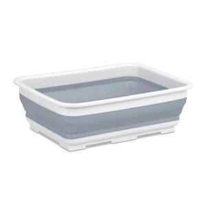 Panier de rangement pour le camping Gris - Blanc - Matière plastique - 37 x 12 x 27 cm