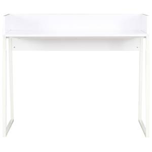 Computer Tisch Weiß - Metall - Massivholz - 90 x 88 x 90 cm