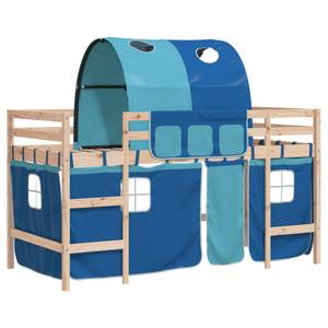 Kinderhochbett mit Tunnel D5382 Hochglanz Himmelblau - 80 x 200 cm