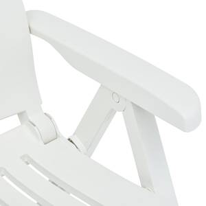 Chaise de jardin Blanc - Matière plastique - 62 x 108 x 58 cm