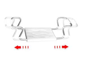 Badewannensitz SECURA, ausziehbar Weiß - Kunststoff - 55 x 18 x 26 cm