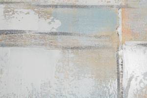 Tableau peint Abstract Lightness Gris - Bois massif - Textile - 60 x 90 x 4 cm