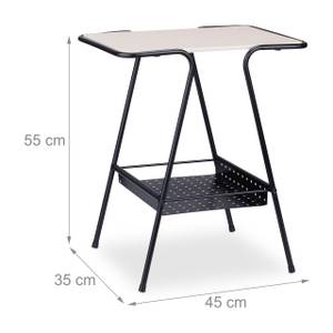 Table d’appoint avec porte-revues Noir - Marron - Bois manufacturé - Métal - 45 x 55 x 35 cm