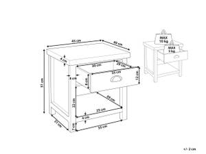 Table d'appoint CLIO 40 x 51 cm