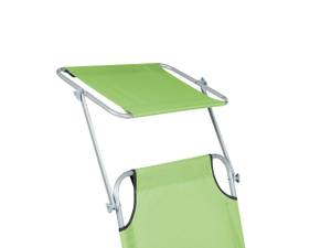 Chaise longue FOLIGNO Vert - Citron vert - Argenté