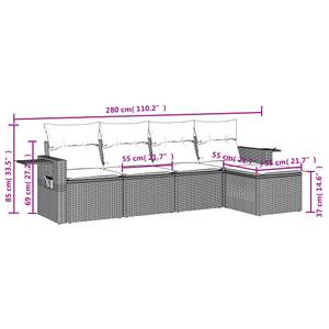 Gartensitzgruppe K1604(5-tlg) Schwarz