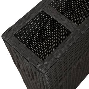 Garten-Hochbeet 299450-1 Schwarz - Kunststoff - Rattan - 22 x 76 x 79 cm