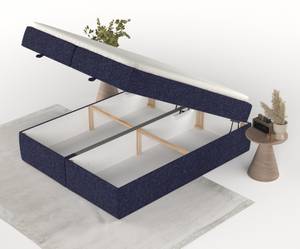 Boxspringbett Freja Marineblau - 140 x 62 x 201 cm - H3