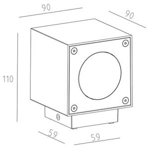 Wandleuchte Cubodo Durchscheinend - Weiß