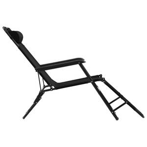 Chaise longue (lot de 2) 296374 Noir - Métal - 61 x 89 x 138 cm