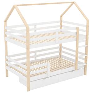 Etagenbett RUI AGD47 Weiß - Holzwerkstoff - Massivholz - 97 x 206 x 206 cm