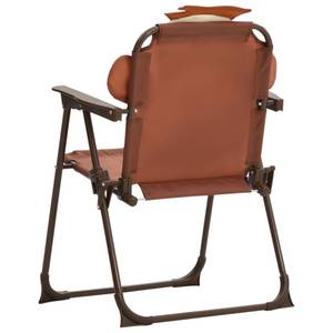 Salons de jardin Polyester Marron Clair Marron - Métal - Textile - 38 x 50 x 28 cm