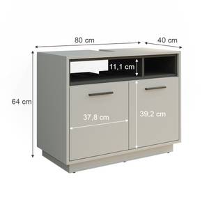 Meuble sous vasque simple Beatrice 40164 Gris