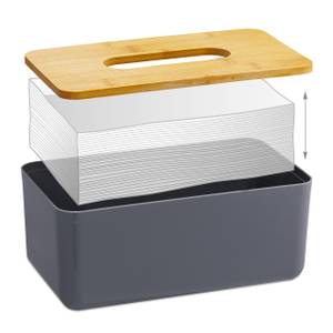 Taschentuchbox Bambusdeckel 1er Set