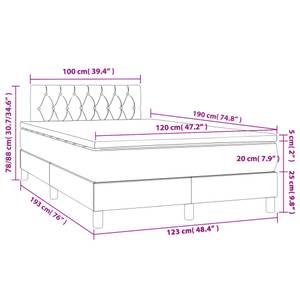 Boxspringbett 3017290-23 Schwarz - 123 x 193 cm