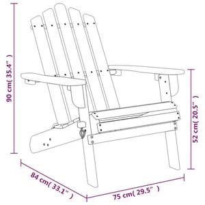 Gartenstuhl 3145015 (2er Set) Braun - Massivholz - Holzart/Dekor - 75 x 90 x 84 cm