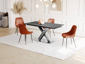 Table extensible THYLIA Noir - Pierre - 90 x 76 x 240 cm